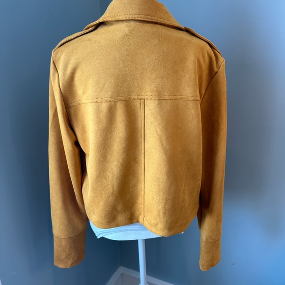 Philosophy Faux leather mustard blazer - Picture 3 of 5